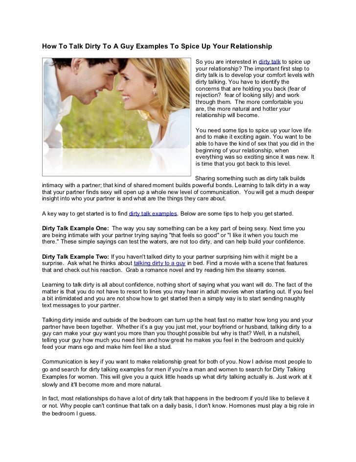 sex talk example Sex talk example